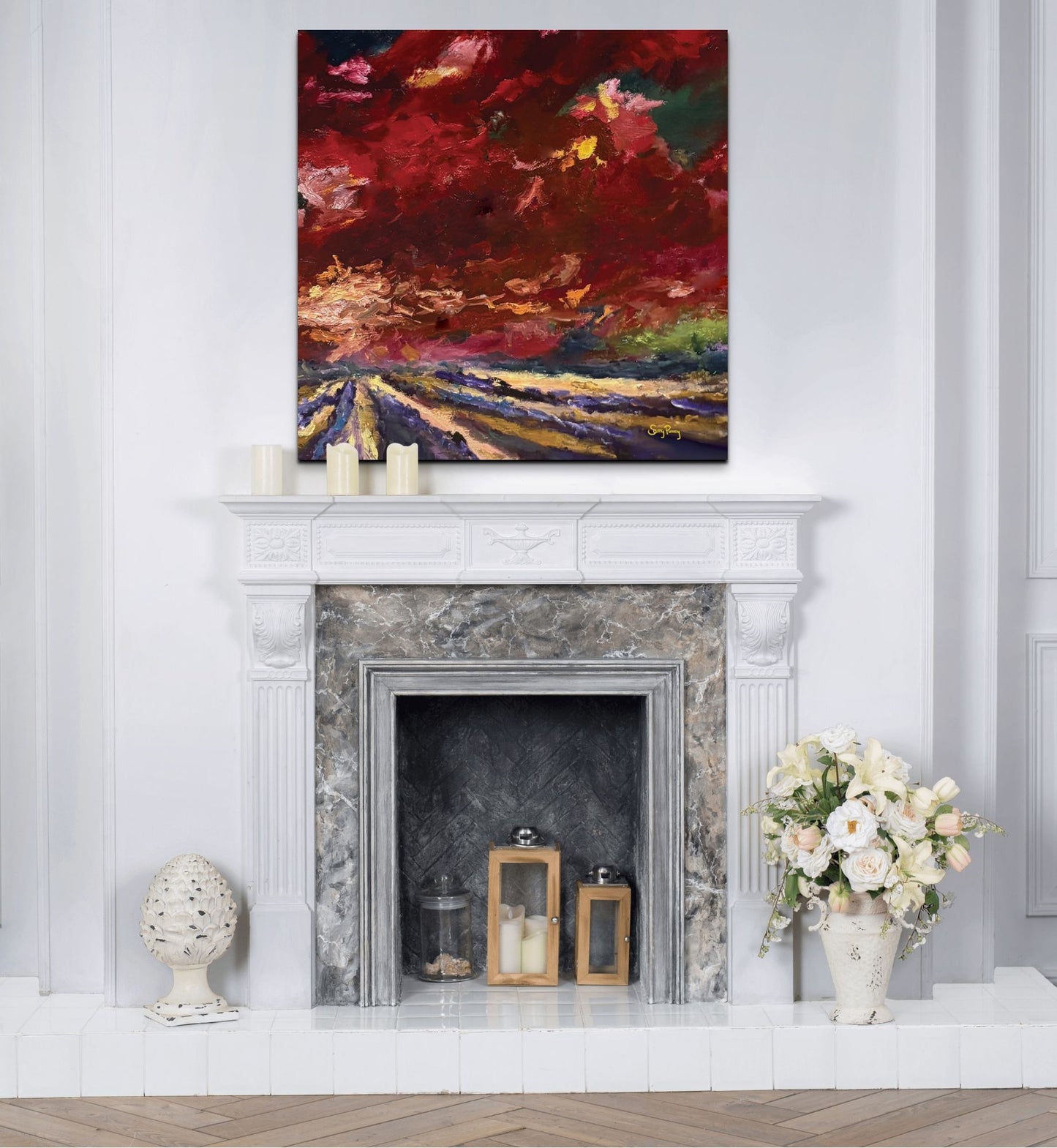 "Storm over Lavender Fields"