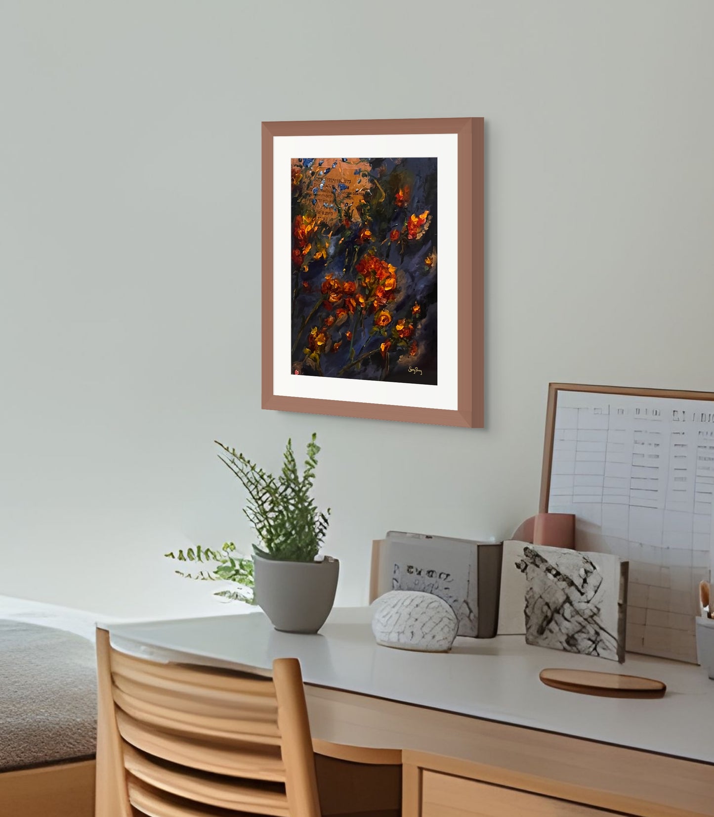 Love is Beauty - Framed photo paper poster